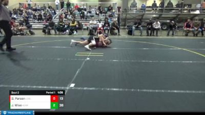 119 lbs Round 1 (4 Team) - George Parson, Lowell WC Black vs Jarrod Wise, Kearsley