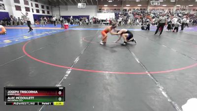 149 lbs Cons. Round 2 - Alec Mcdoulett, Oklahoma City vs Joseph Triscornia, Baker (Kan.)