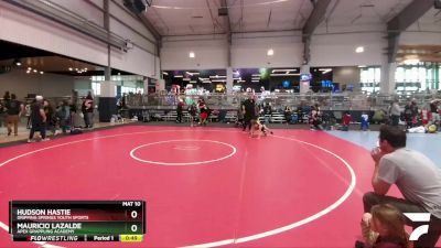 70 lbs Cons. Semi - Hudson Hastie, Dripping Springs Youth Sports vs Mauricio Lazalde, Apex Grappling Academy