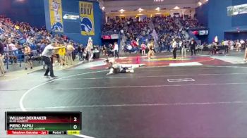138 lbs Champ. Round 1 - Piero Papili, Delaware Military Academy vs William Dekraker, Blair Academy