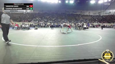 B5A-165 lbs Semifinal - Kingston Sikes, Carl Albert vs Cooper Zickefoose, Claremore