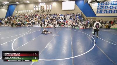 76 lbs Cons. Round 3 - Jaxton Yockey, Riverton Wolf Pack Wrestling vs Brantley Black, Uintah Jr High Wrestling