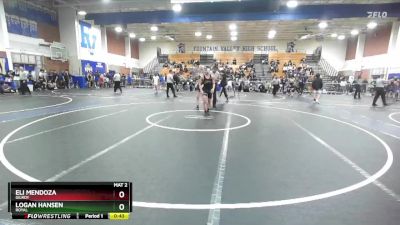 106 lbs Cons. Round 7 - Logan Hansen, Royal vs Eli Mendoza, Gilroy