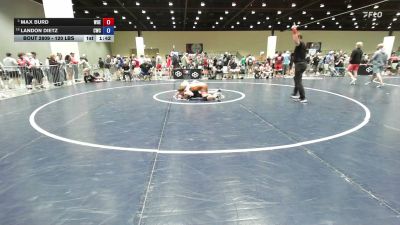 120 lbs Cons. Semis - Max Burd, Western Okie Elite vs Landon Dietz, Cowboy Wrestling Club