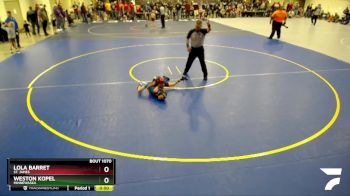 54 lbs Semifinal - Weston Kopel, Minnewaska vs Lola Barret, St. James