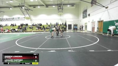 157 lbs Cons. Round 1 - Andrew Longoria, Rio Hondo vs Leonard Martinez, East Los Angeles College