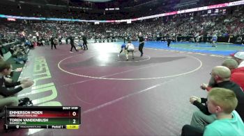 D3-165 lbs Semifinal - Toren Vandenbush, Random Lake vs Emmerson Moen, Iowa-Grant/Highland