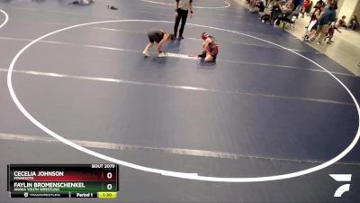 Semifinal - Faylin Bromenschenkel, Anoka Youth Wrestling vs Cecelia Johnson, Minnesota