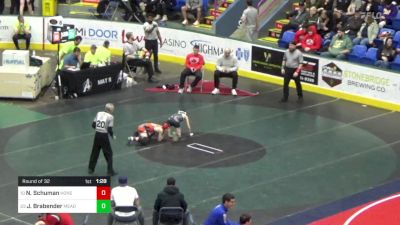 82 lbs Round Of 32 - Nathan Schuman, Honesdale vs Jaxsen Brabender, Meadville