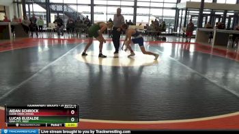 JV Boys-13 lbs Round 1 - Aidan Schrock, Clear Creek-Amana vs Lucas Elizalde, Iowa City, West