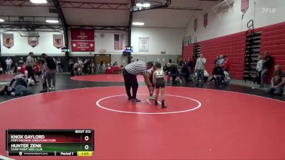 Quarterfinal - Knox Gaylord, Fort Madison Wrestling Club vs Hunter Zenk, Camp Point Kids Club