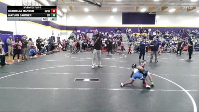 45 lbs Round 3 - Waylon Cartner, Believe To Achieve vs Gabriella Manson, Mighty Warriors Wrestling Acad