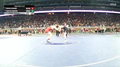 D4-165 lbs Cons. Round 1 - Gaijye Depew, Newberry vs Noah Adams, Saginaw Michigan Lutheran Seminary
