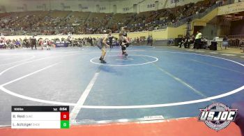 100 lbs Quarterfinal - Braylen Reid, Duncan Demon Wrestling vs Landon Achziger, Choctaw Ironman Youth Wrestling