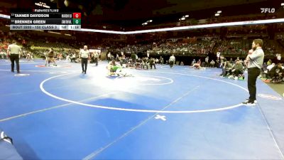 150 Class 3 lbs Quarterfinal - Tanner Davidson, Marshfield vs Brennen Green, Smithville