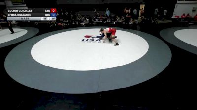 175 lbs Colton Gonzalez, SJWA - San Joaquin Wrestling Association vs Efosa Osayande, LAWA - Los Angles Wrestling Association