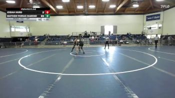 184 lbs Cons. Semi - Matthew Porras Diamond, Menlo NCWA vs Josiah Hurd, San Francisco State University