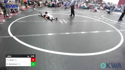 49 lbs Rr Rnd 2 - Franciso Lopez, OKC Saints Wrestling vs Shia Sandoval, Ponca City Wildcat Wrestling