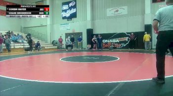 Boys 157 lbs 1st Place Match - Chase Broderson, Manhattan vs Corbin Mayer, Jeff West