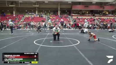 58 lbs Cons. Round 5 - Memphis Folger, U Town Hammers vs Calvert Farringer, Waverly Wrestling Club