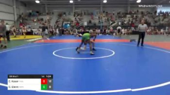 120 lbs Prelims - Clay Koser, Team Nauman Silver vs Derek Glenn, Ragin Raisins Fredonia