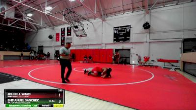 285 lbs Cons. Round 3 - Emmanuel Sanchez, Victor Valley College vs Johnell Ward, Bakersfield College