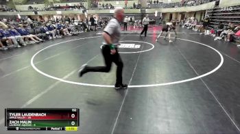 152 lbs Quarterfinals (8 Team) - Zach Malin, LaCrosse Aquinas vs Tyler Laudenbach, Apple Valley