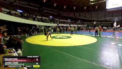 National 6-8 115 Champ. Round 1 - William King, Powhatan Youth Wrestling Club vs Jayden Jones, Warmup Gang Wrestling Club