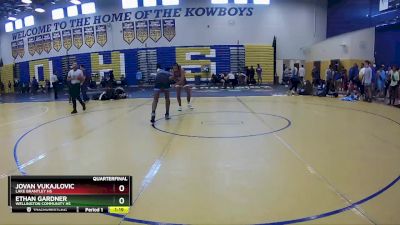 150 Blue Quarterfinal - Ethan Gardner, Wellington Community Hs vs Jovan Vukajlovic, Lake Brantley Hs