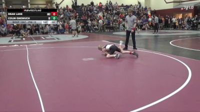 PW-12 lbs Quarterfinal - Dean Lake, Indee Mat Club vs Colin Gnewuch, DC Elite