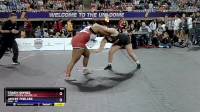 191 lbs Placement Matches (16 Team) - Traeh Haynes, North Central College vs Jaycee Foeller, Iowa