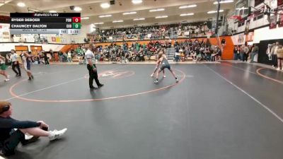 126 lbs Quarterfinal - Chauncey Dalton, Cody Middle School vs Ryder DeBoer, Powell Middle School
