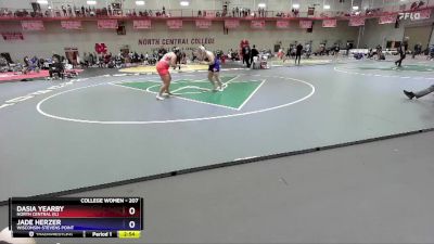 207 lbs Cons. Round 3 - Dasia Yearby, North Central (IL) vs Jade Herzer, Wisconsin-Stevens Point