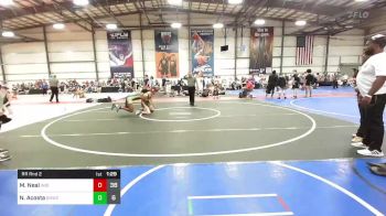 160 lbs Rr Rnd 2 - Menelik Neal, Indiana Outlaws Gray vs Nate Acosta, GNWC Red