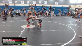 66 lbs Round 1 - Trevor Lindquist, Crystal Coast Grapplers vs William Duty, Eastside Youth Wrestling