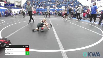 49 lbs Quarterfinal - Cash Foust, Tuttle Wrestling vs Steel Fife, Tecumseh Youth Wrestling