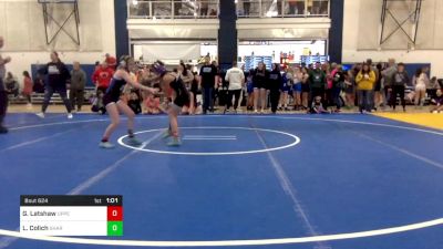 89 lbs Rr Rnd 3 - Guilianna Latshaw, Upper Dauphin vs Layla Colich, Sharpsville