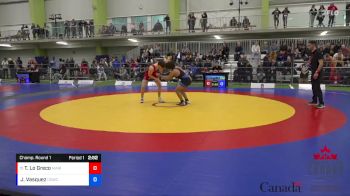 65kg Champ. Round 1 - Tristian Lo Greco, Mariposa WC vs Juaquin Vasquez, Calgary Spartan WC