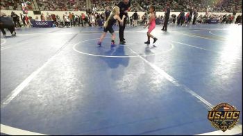 50 lbs Round Of 16 - Riley Spottedwolf, Clinton Youth Wrestling vs Raelynn Traweek, Mojo Grappling Academy