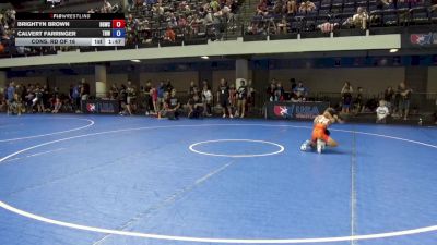 63 lbs Cons. Rd Of 16 - Brightyn Brown, Big Game Wrestling Club vs Calvert Farringer, The Best Wrestler