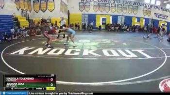 120 lbs Champ. Round 1 - Juliana Diaz, Dr. Phillips vs Isabella Tolentino, East River