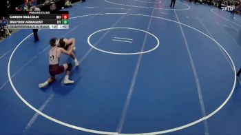 157 lbs Quarterfinals (8 Team) - Carsen Malcolm, Waverly vs Brayden Armagost, Lincoln Pius X
