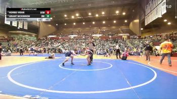 100 lbs Semifinal - Grant McKinnon, Saints Wrestling Club vs Koree Vigue, Gentry Youth Organization Wrestling