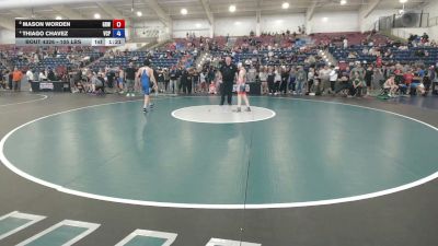 105 lbs Semis - Mason Worden, Gold Rush Wrestling vs Thiago Chavez, Valiant College Preparatory