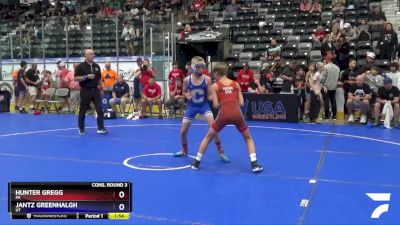 97 lbs Cons. Round 3 - Hunter Gregg, PA vs Jantz Greenhalgh, UT