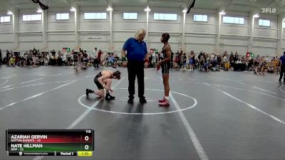 115 lbs Round 6 (10 Team) - Nate Hillman, OMP vs Azariah Gervin, Dayton Bandits