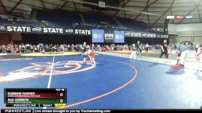 61-63 lbs Round 2 - Korinne Farmer, Askeo International Mat Club vs Rae Gribbon, Forks Wrestling Club