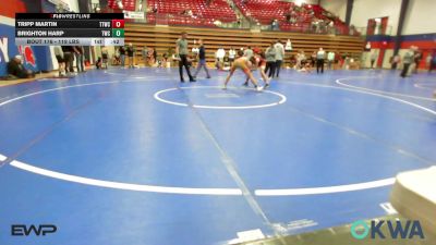 119 lbs Consolation - Tripp Martin, Team Tulsa Wrestling Club vs Brighton Harp, Tahlequah Wrestling Club