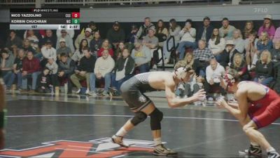 157 lbs Korbin Chuchran, North Idaho College vs Nico Yazzolino, Clackamas Community College