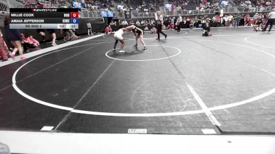 104.8-112 lbs Rr Rnd 5 - Millie Cook, Hoisington Jr Cardinals vs Amaia Jefferson, D3wc